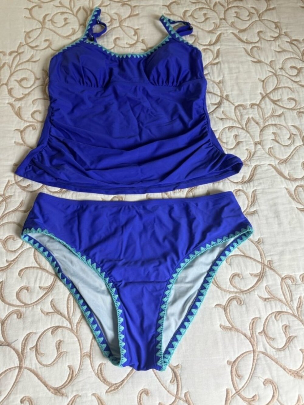 Cupshe tankini blue